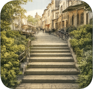 Schody prowadzące do miasta